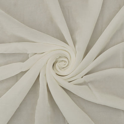 Bright White Viscose Velvet Fabric