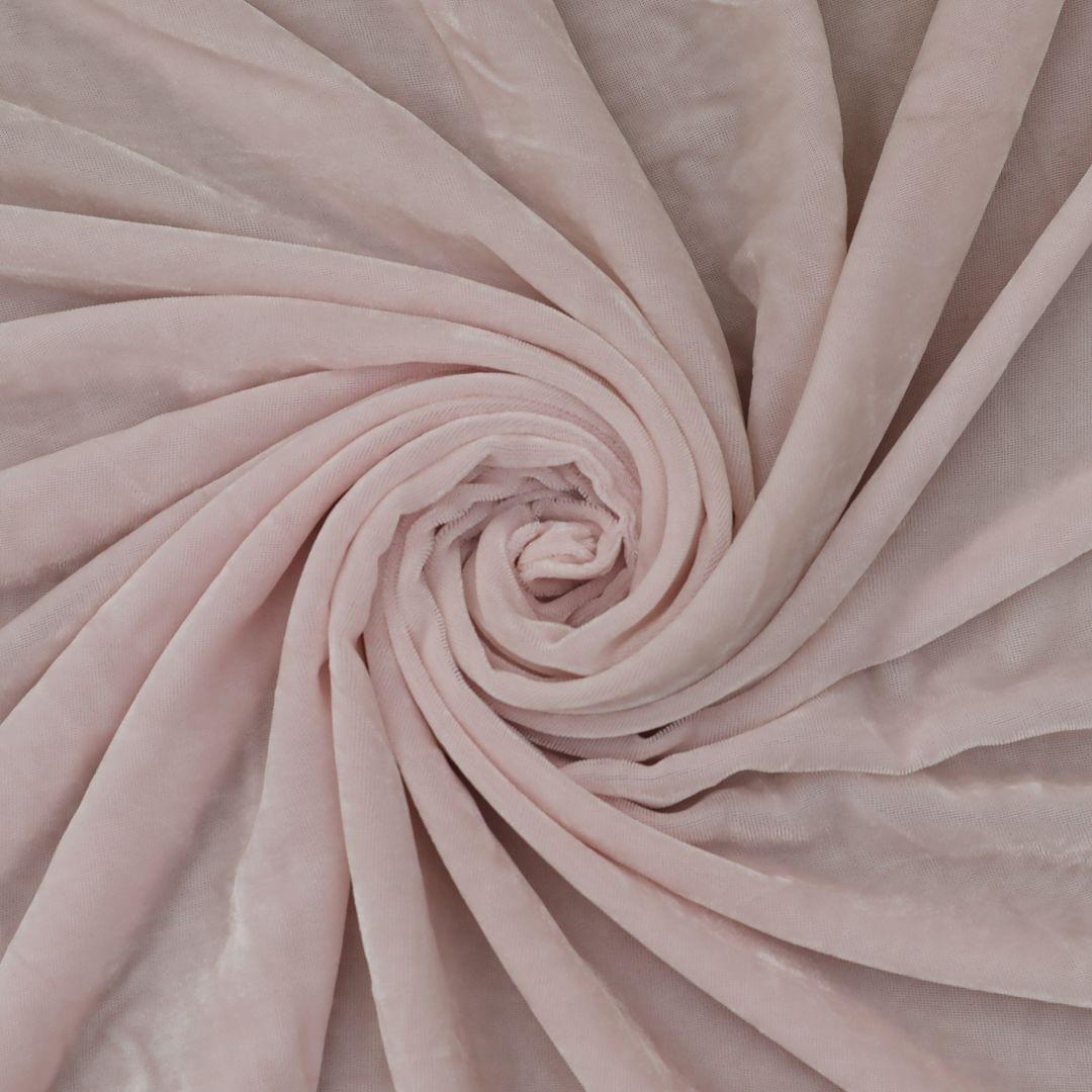 Light Pink Pure Velvet Fabric