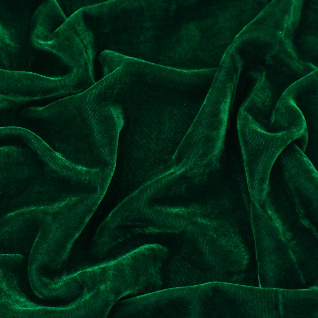 Green Pure Velvet Fabric