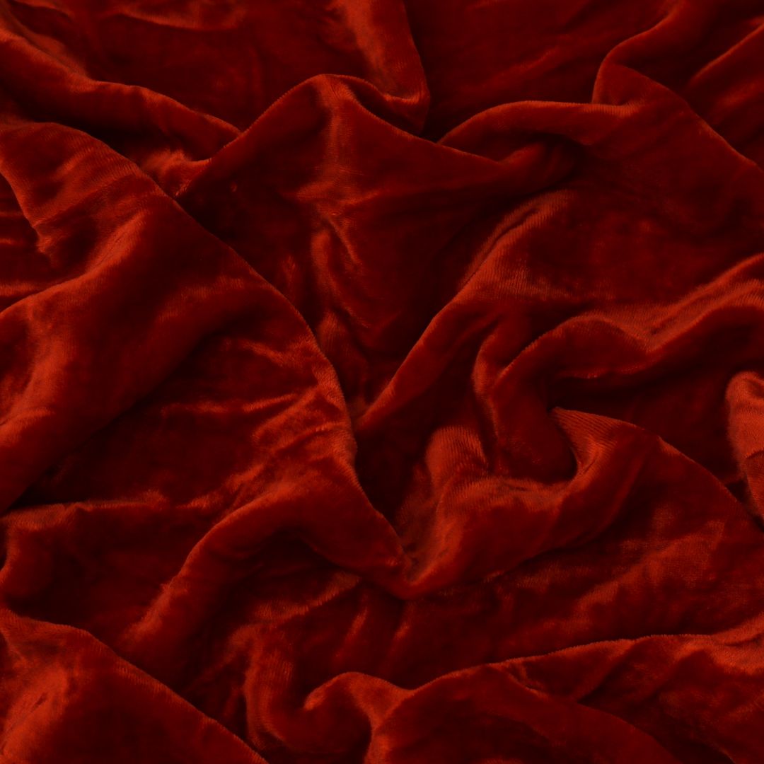 Indian Red Velvet Fabric