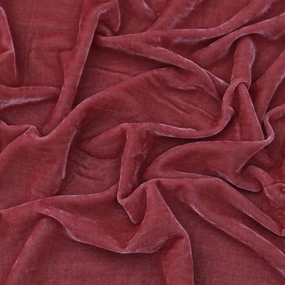 Rouge Pink Pure Velvet Fabric