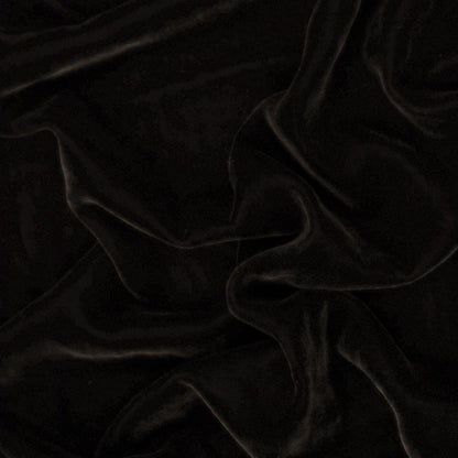 Dark Brown Silk Velvet Fabric
