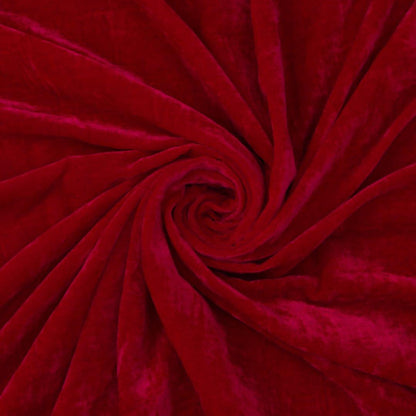 Crimson Red Silk Velvet Fabric