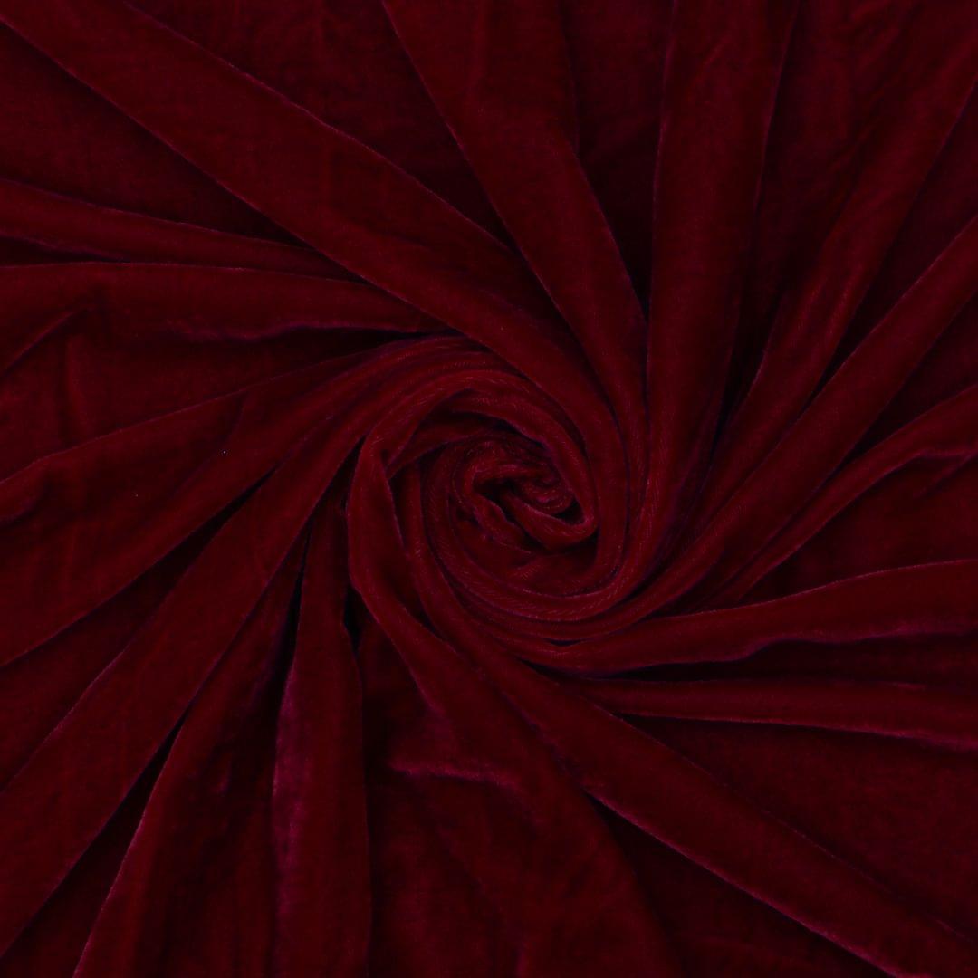 Scarlet Red Pure Velvet Fabric
