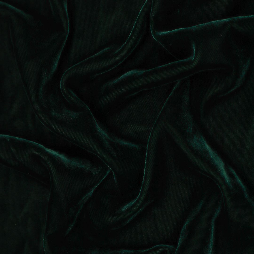 Dark Green Pure Velvet Fabric