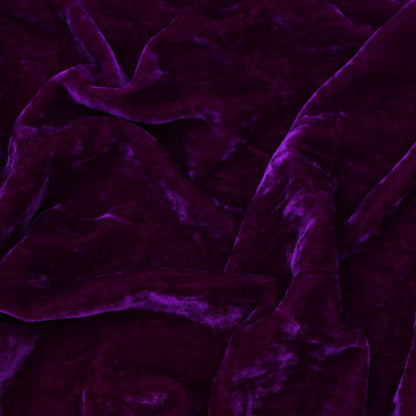 Magenta Purple Viscose Velvet Fabric